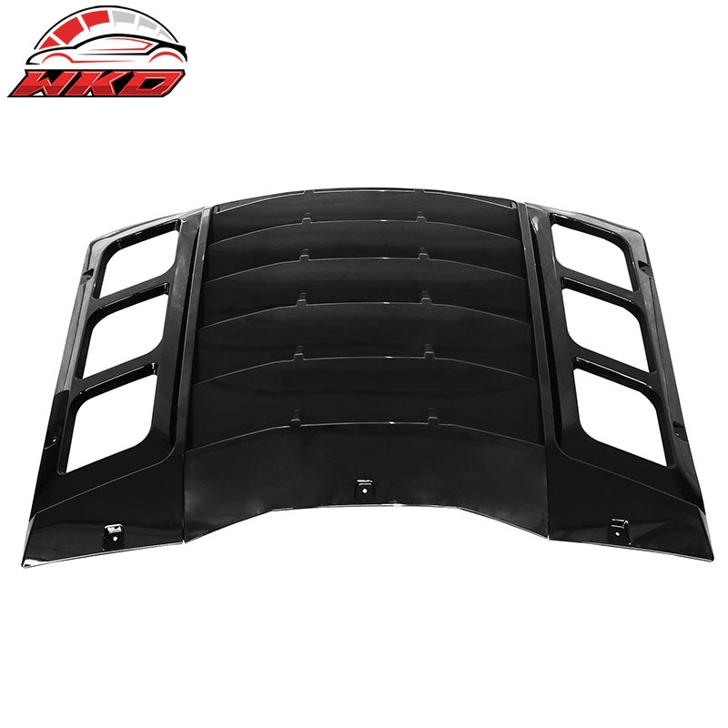 Wholesale 11-23 Dodge Charger 3PC IKON Style Rear Window Louver Cover ABS Gloss Black - Wikond Auto
