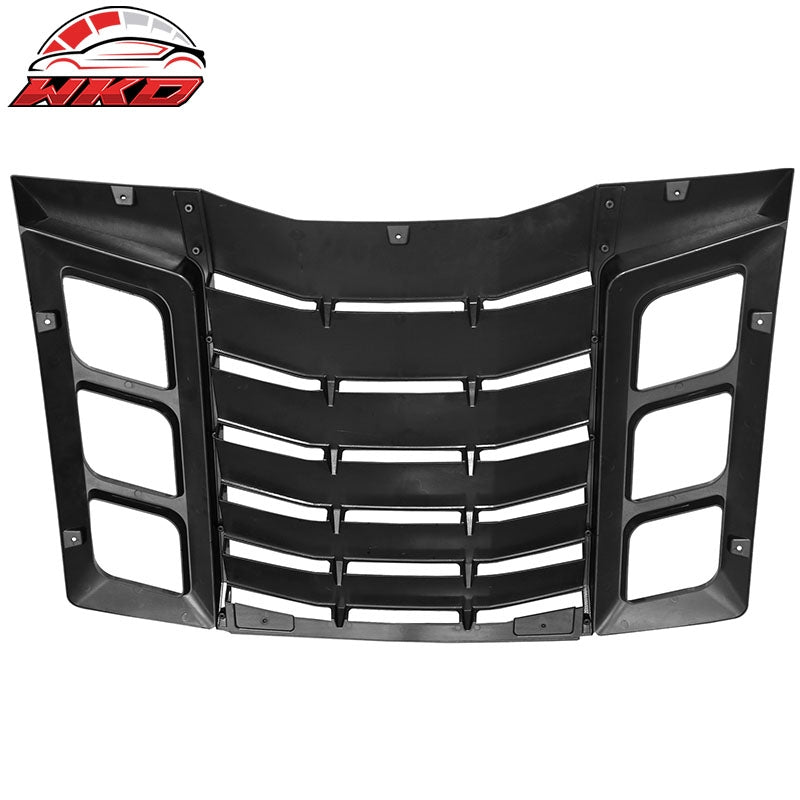 Wholesale 11-23 Dodge Charger 3PC IKON Style Rear Window Louver Cover ABS Gloss Black - Wikond Auto