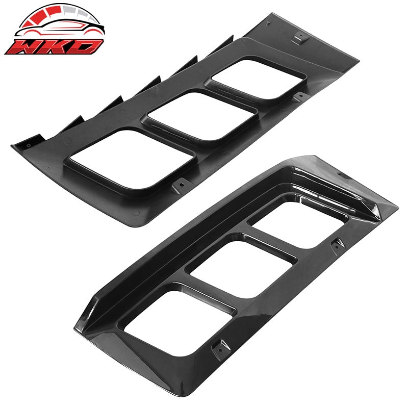 Wholesale 11-23 Dodge Charger 3PC IKON Style Rear Window Louver Cover ABS Gloss Black - Wikond Auto