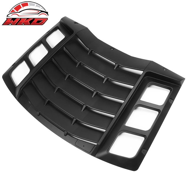 Fits 11-23 Dodge Charger IKON ABS Rear Window Louver Cover Matte Black - 3PCS