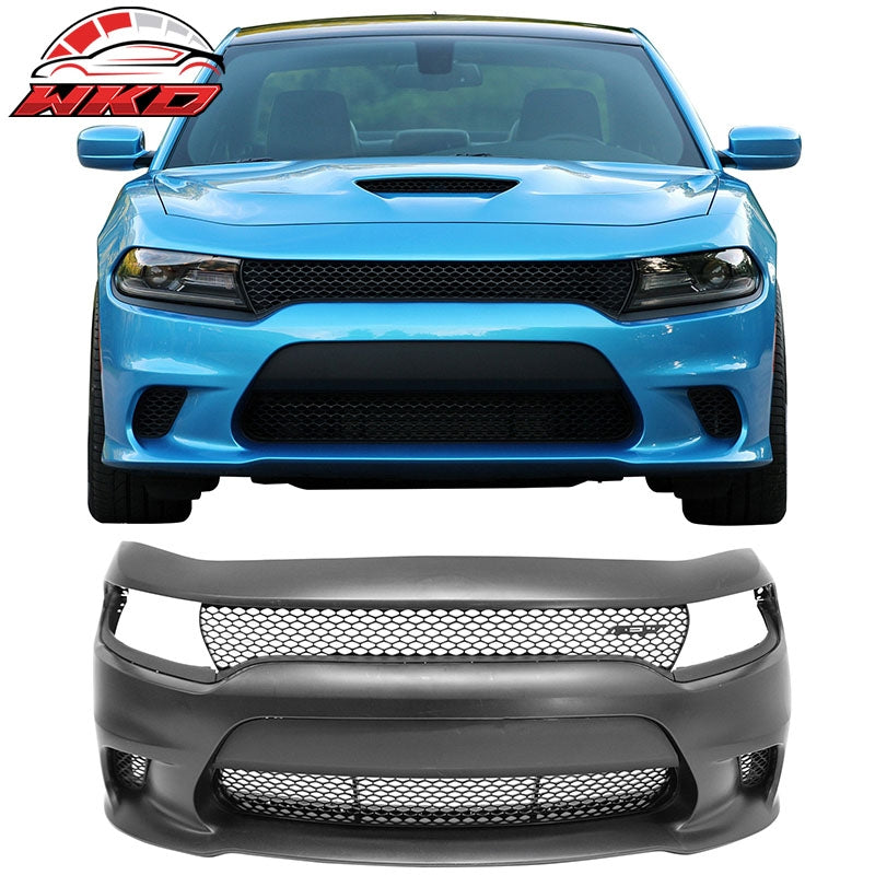 Wholesale 15-23 Dodge Charger SRT Hellcat Style Front Bumper Cover W/Fog Light Grille - Wikond Auto