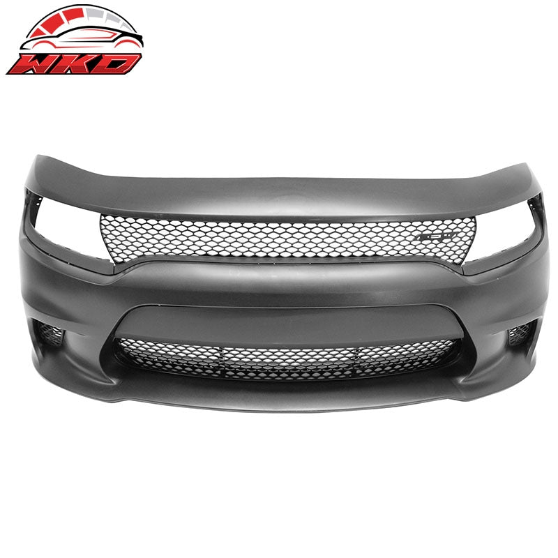 Wholesale 15-23 Dodge Charger SRT Hellcat Style Front Bumper Cover W/Fog Light Grille - Wikond Auto