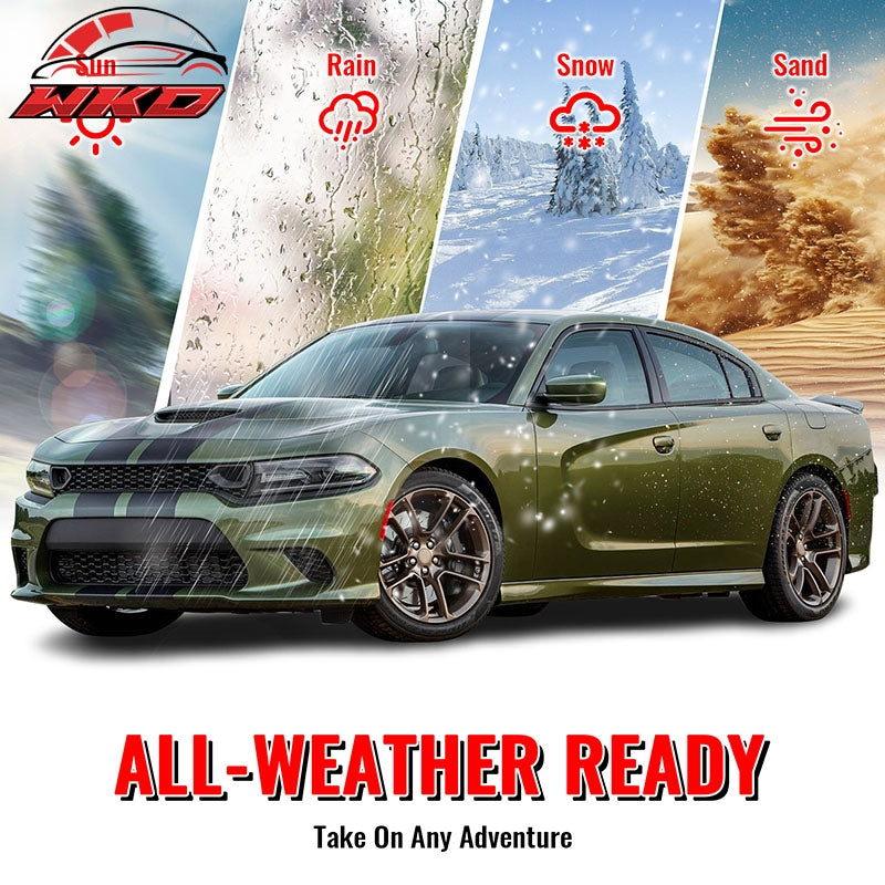 Fits 15-23 Dodge Charger SRT Hellcat Style Front Bumper W/Foglight Grille&Insert