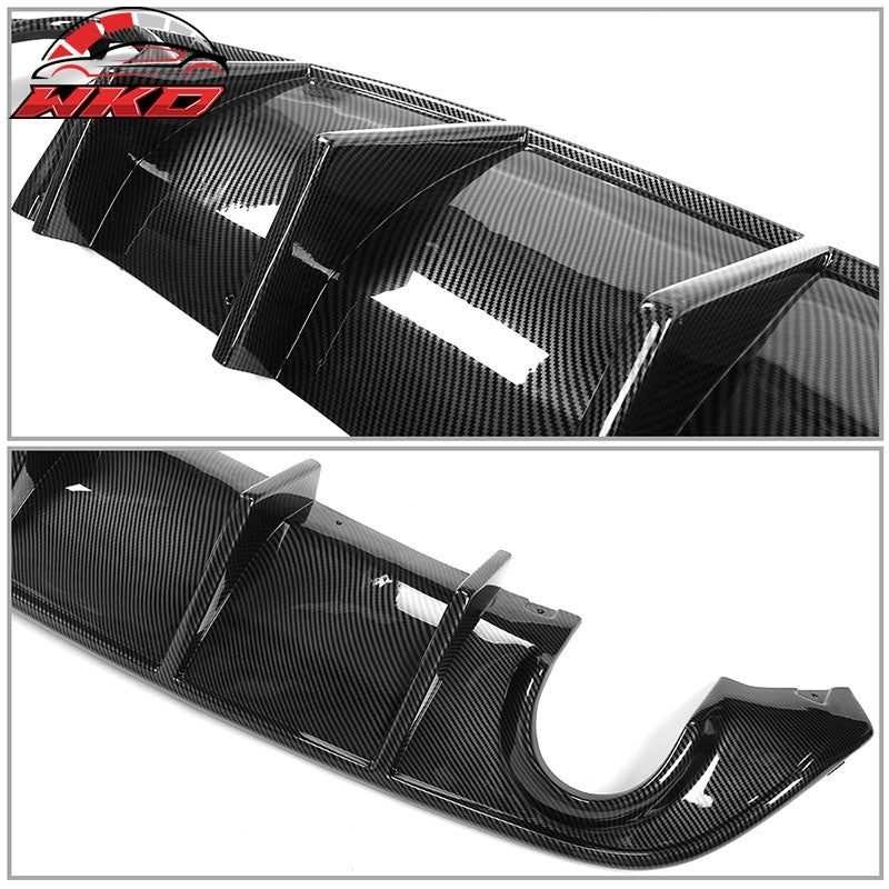 Fits 15-23 Dodge Charger SRT Carbon Fiber Print Rear Bumper Diffuser OE Style PP