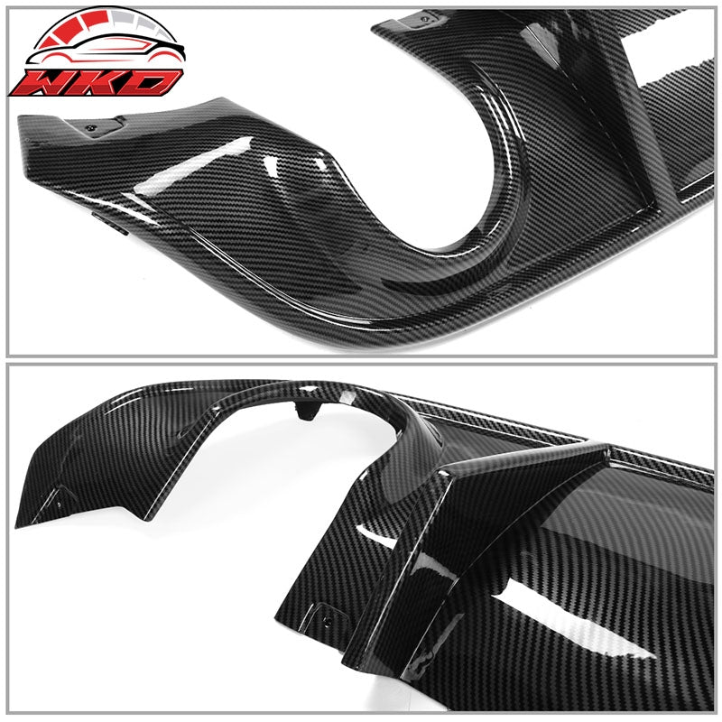 Fits 15-23 Dodge Charger SRT Carbon Fiber Print Rear Bumper Diffuser OE Style PP