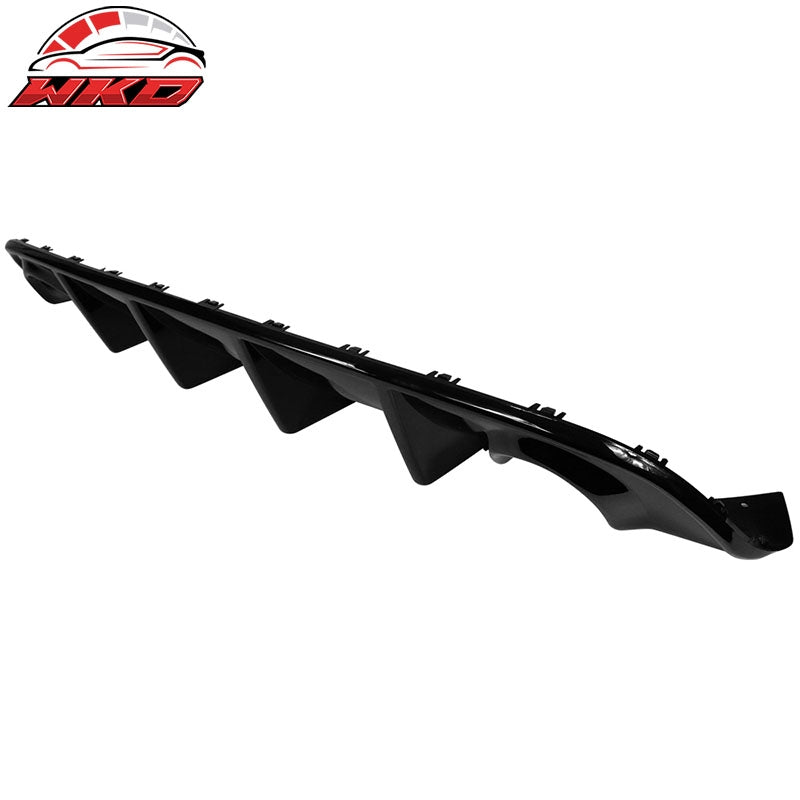 Fits 15-23 Dodge Charger SRT OE Style Rear Bumper Lip Diffuser Gloss Black PP