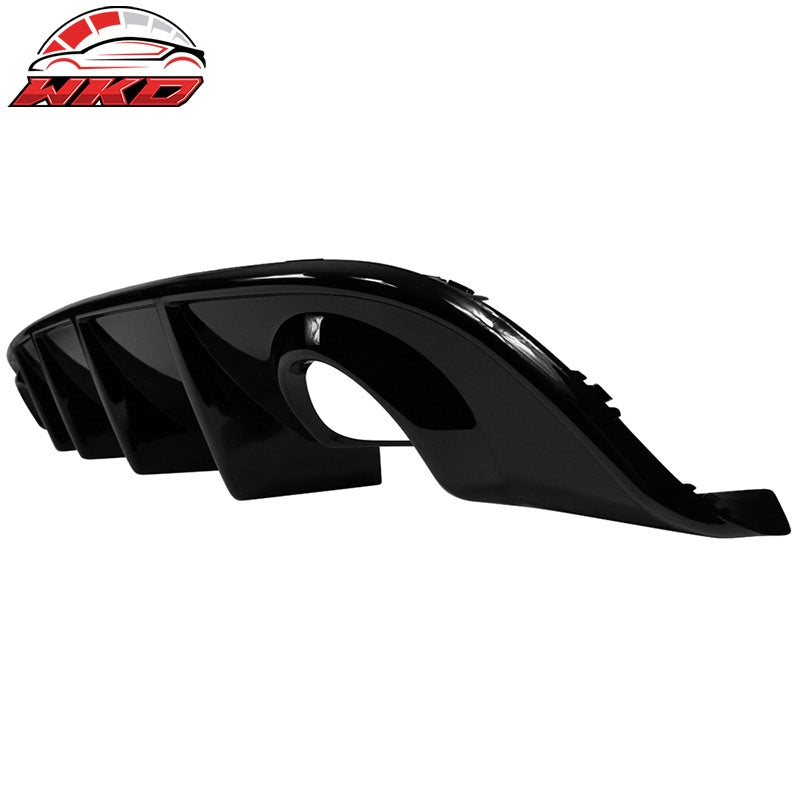 Fits 15-23 Dodge Charger SRT OE Style Rear Bumper Lip Diffuser Gloss Black PP