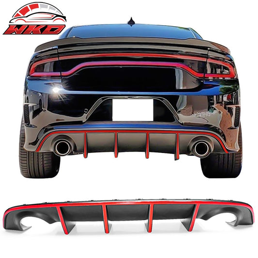 Wholesale 15-23 Dodge Charger SRT OE Style Rear Diffuser with Red Reflective Tape