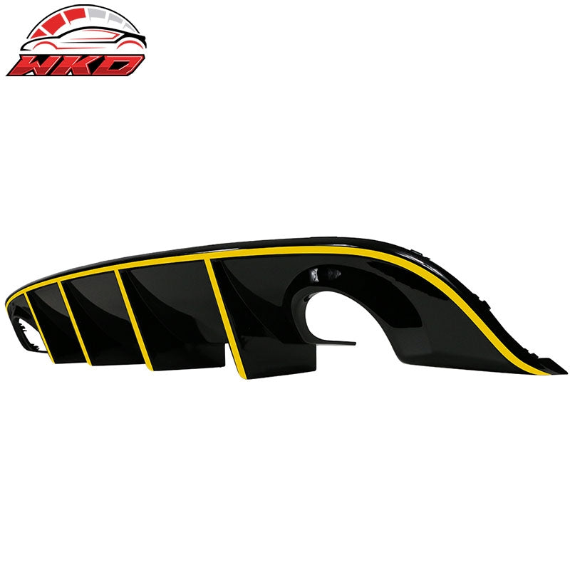 Fits 15-23 Dodge Charger SRT OE Style Rear Diffuser with Yellow Reflective Tape