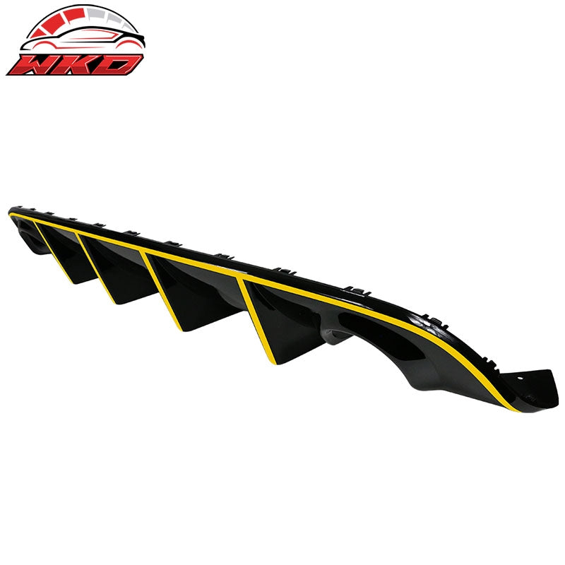 Fits 15-23 Dodge Charger SRT OE Style Rear Diffuser with Yellow Reflective Tape