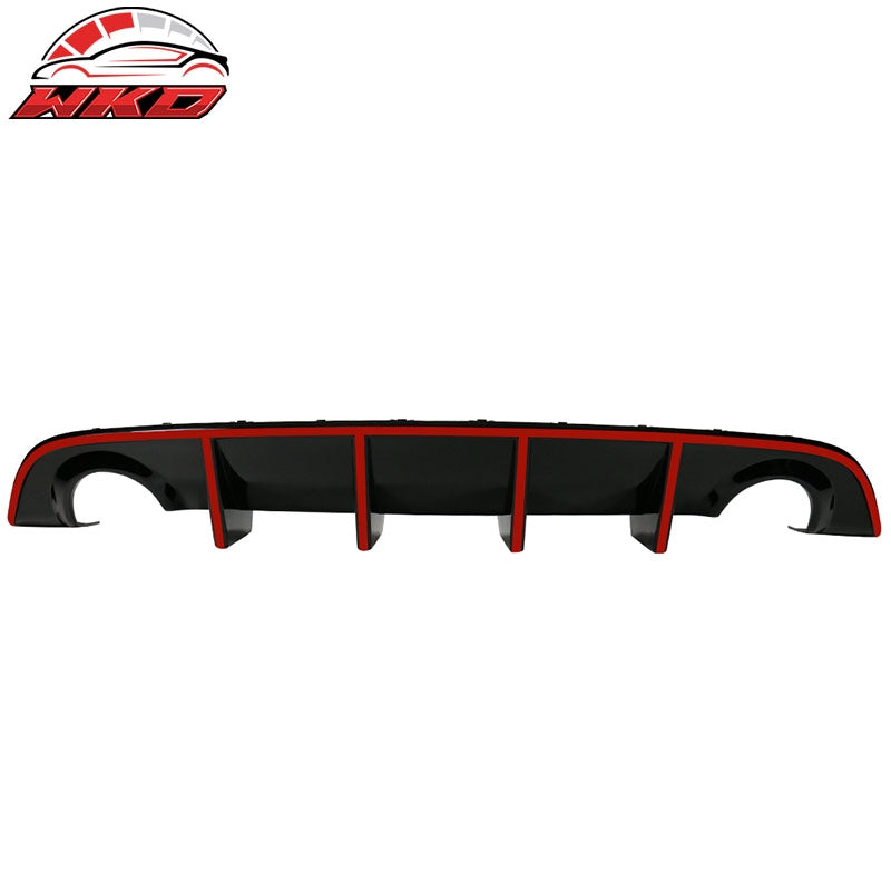 Fits 15-23 Dodge Charger SRT OE Style Rear Diffuser with Red Reflective Tape