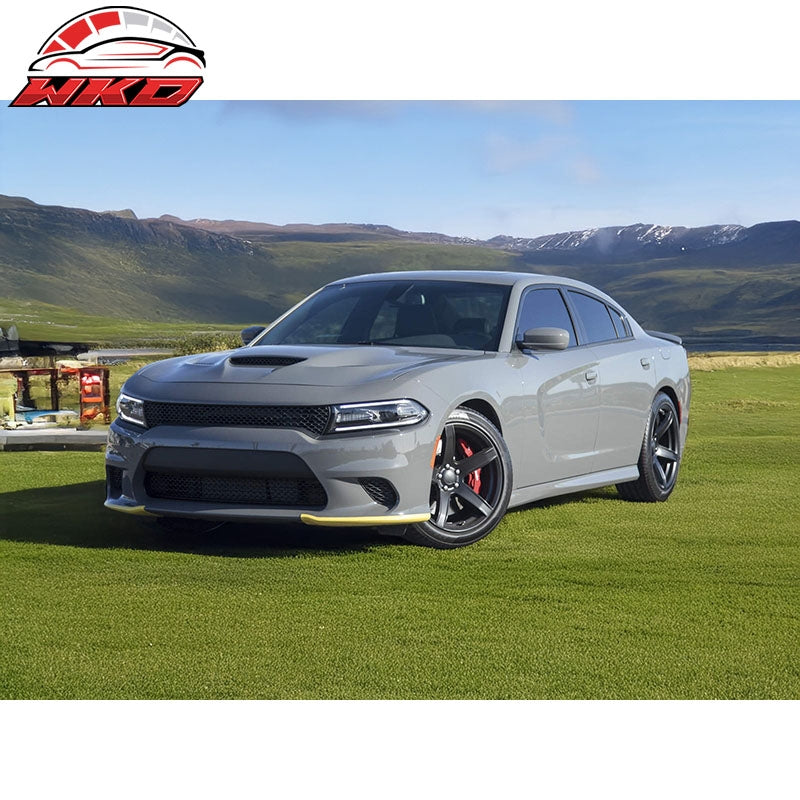 Fits 15-23 Dodge Charger SRT Scat Pack Front Bumper Lip Splitter Protector 2PCS