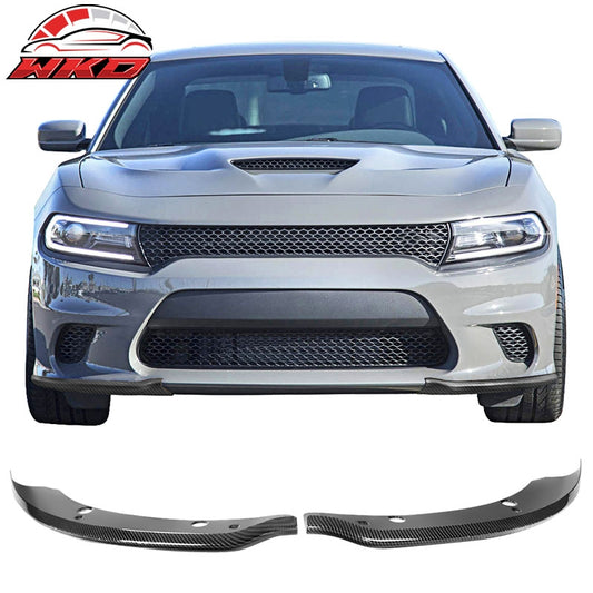 Wholesale 15-23 Dodge Charger SRT Scat Pack Carbon Fiber Print Front Lip Splitter - Wikond Auto