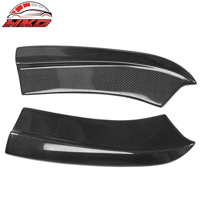 Fits 15-23 Dodge Charger SRT Style 2PCS Rear Bumper Aprons Spat Carbon Fiber CF