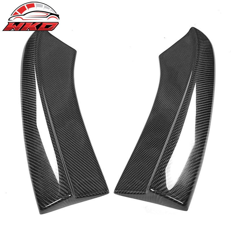 Fits 15-23 Dodge Charger SRT Style 2PCS Rear Bumper Aprons Spat Carbon Fiber CF