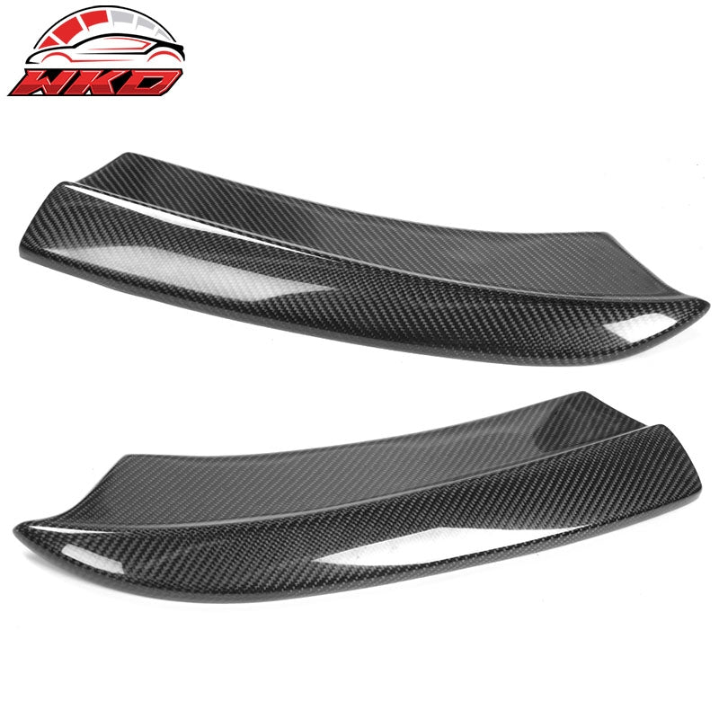 Fits 15-23 Dodge Charger SRT Style 2PCS Rear Bumper Aprons Spat Carbon Fiber CF