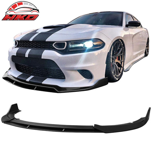 Wholesale 15-23 Dodge Charger SRT V2 Style Front Lip Spoiler Matte Black ABS 4PC
