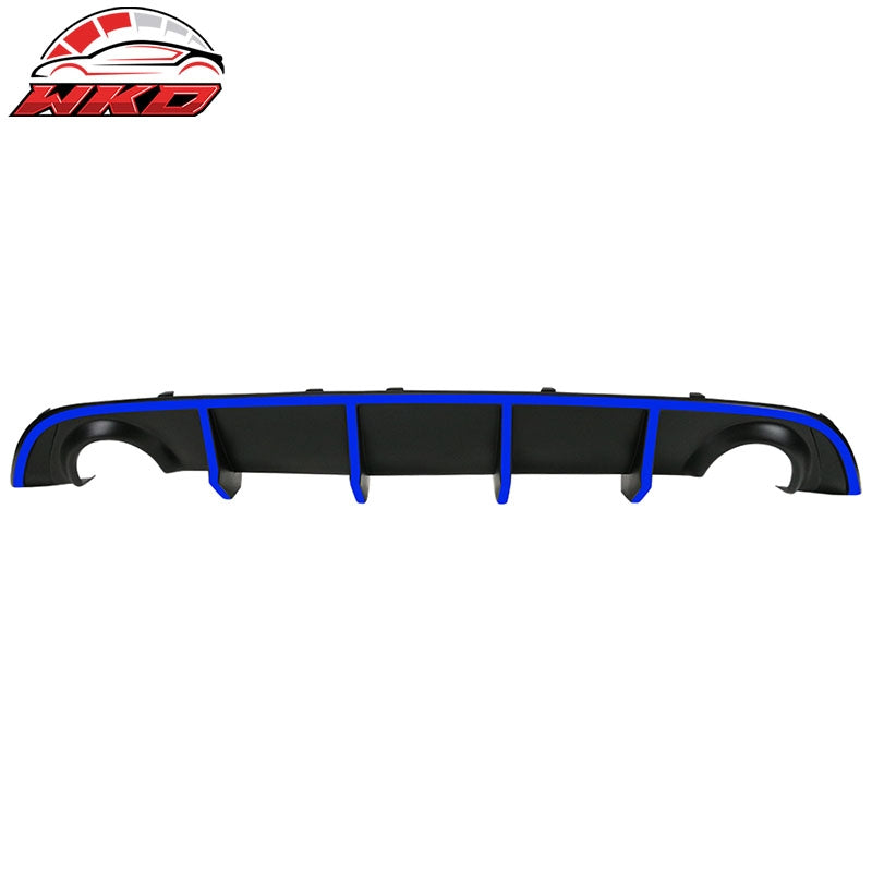 Wholesale 15-23 Dodge Charger SRT V2 Style Rear Diffuser with Blue Reflective Tape
