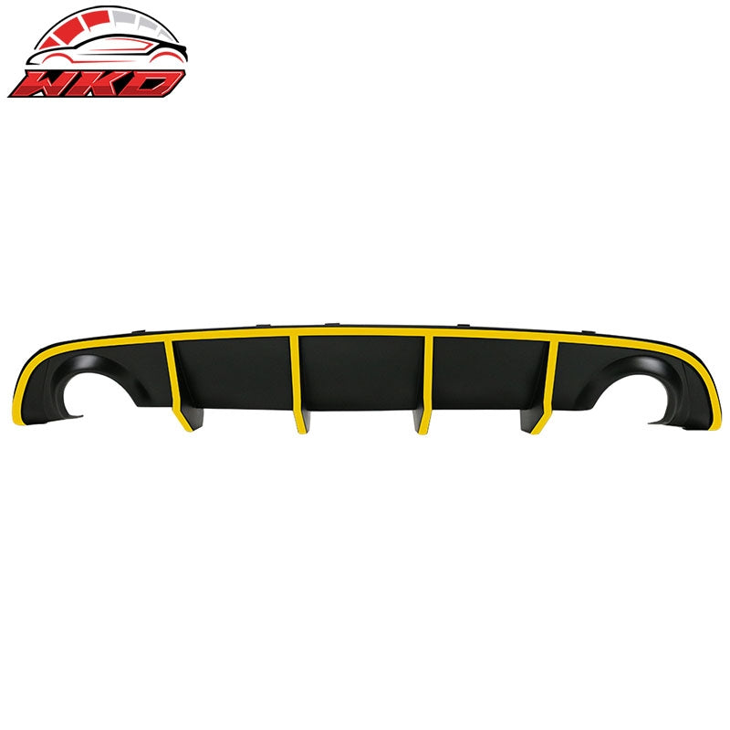 Fits 15-23 Dodge Charger SRT V2 Style Rear Diffuser with Yellow Reflective Tape