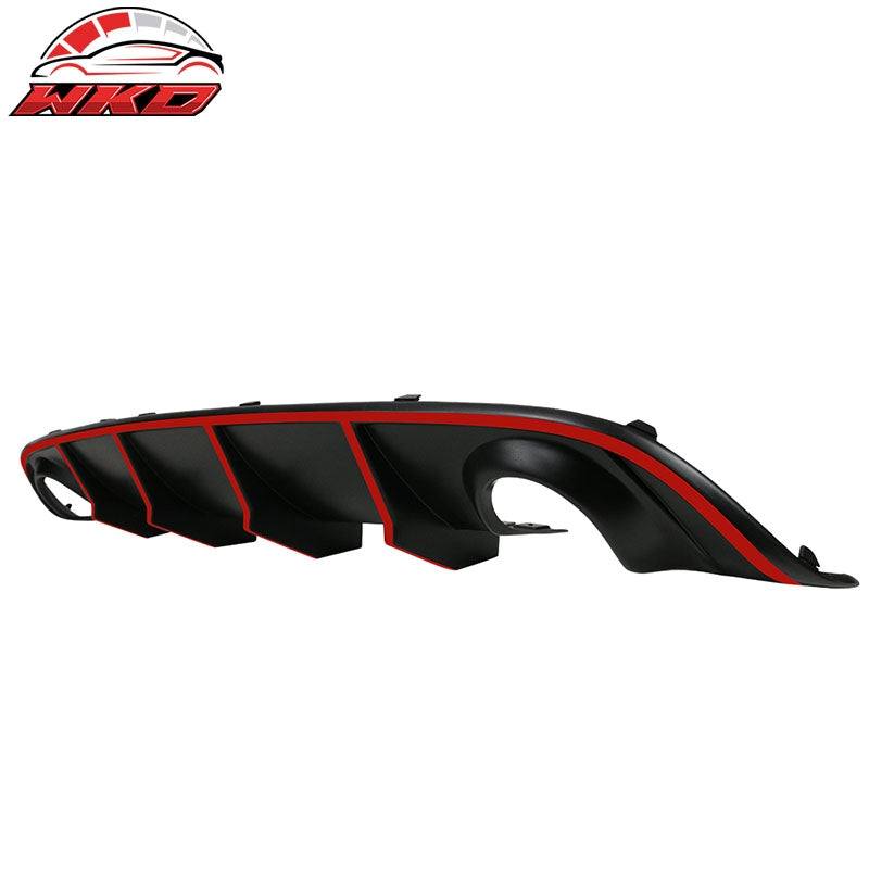 Fits 15-23 Dodge Charger SRT V2 Style Rear Diffuser with Red Reflective Tape