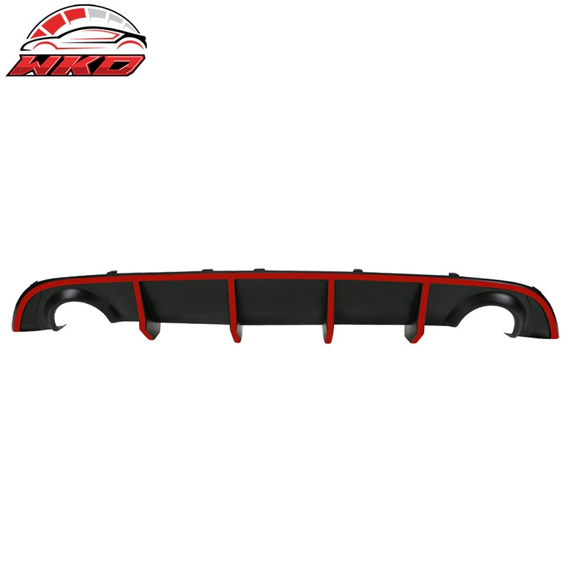 Fits 15-23 Dodge Charger SRT V2 Style Rear Diffuser with Red Reflective Tape