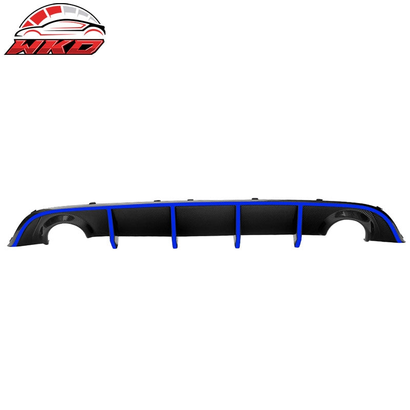 Wholesale 15-23 Dodge Charger SRT V2 Style Rear Diffuser with Blue Reflective Tape
