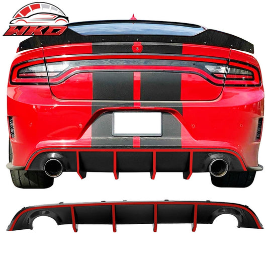 Wholesale 15-23 Dodge Charger SRT V2 Style Rear Diffuser with Red Reflective Tape