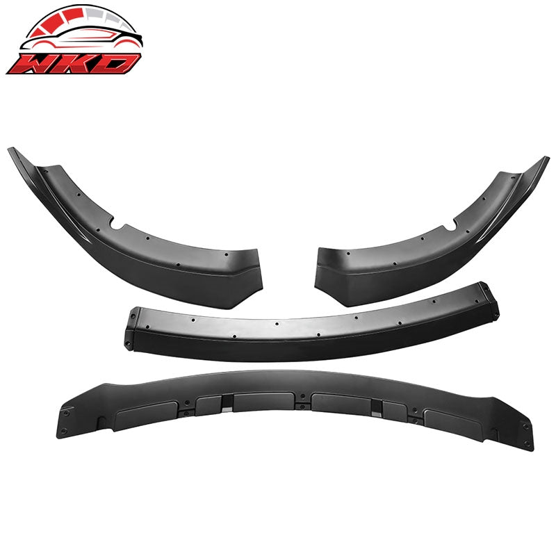 Fits 15-23 Dodge Charger SRT V3 Style Matte Black Front Bumper Lip Spoiler 4PCS