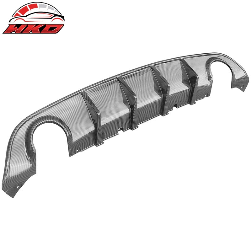 Fits 15-23 Dodge Charger SRT V3 Style Rear Bumper Diffuser Carbon Fiber Print