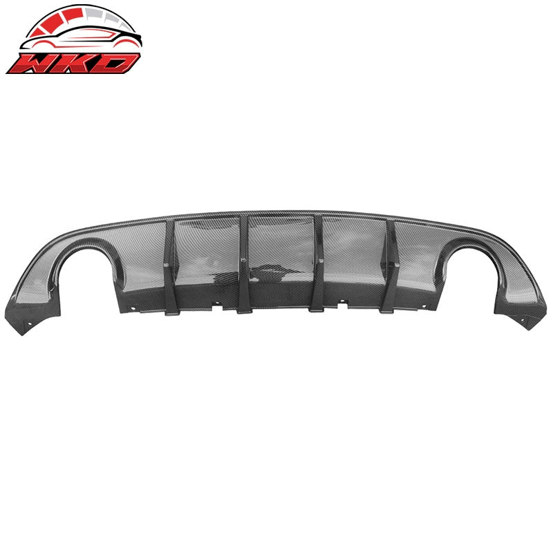 Fits 15-23 Dodge Charger SRT V3 Style Rear Bumper Diffuser Carbon Fiber Print