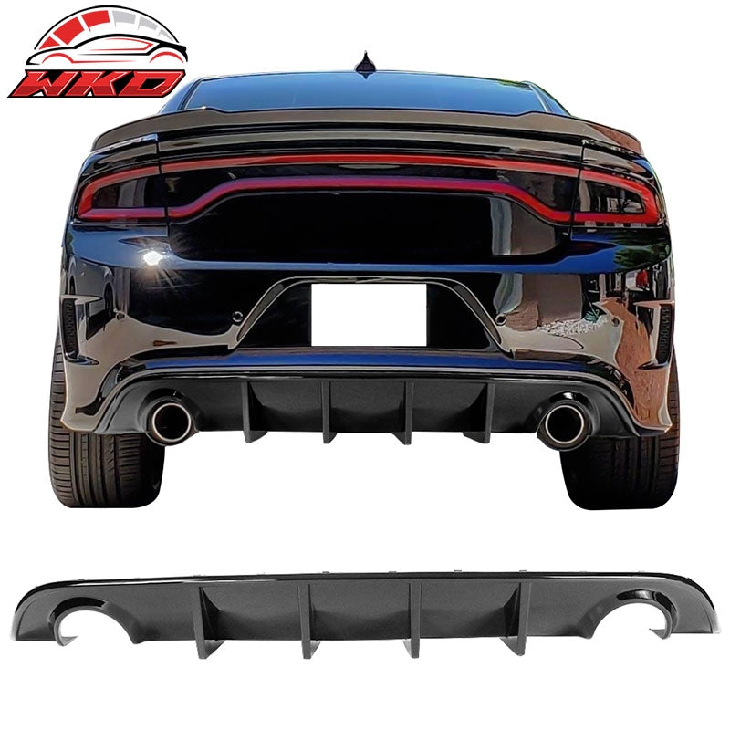 Wholesale 15-23 Dodge Charger SRT V3 Style Gloss Black Rear Bumper Diffuser - PP