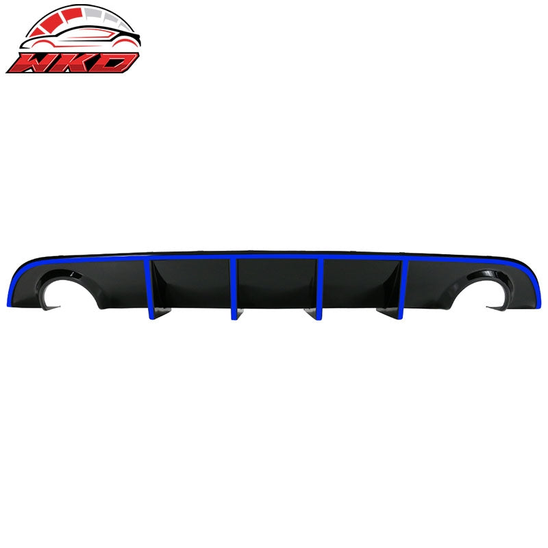 Wholesale 15-23 Dodge Charger SRT V3 Style Rear Diffuser with Blue Reflective Tape