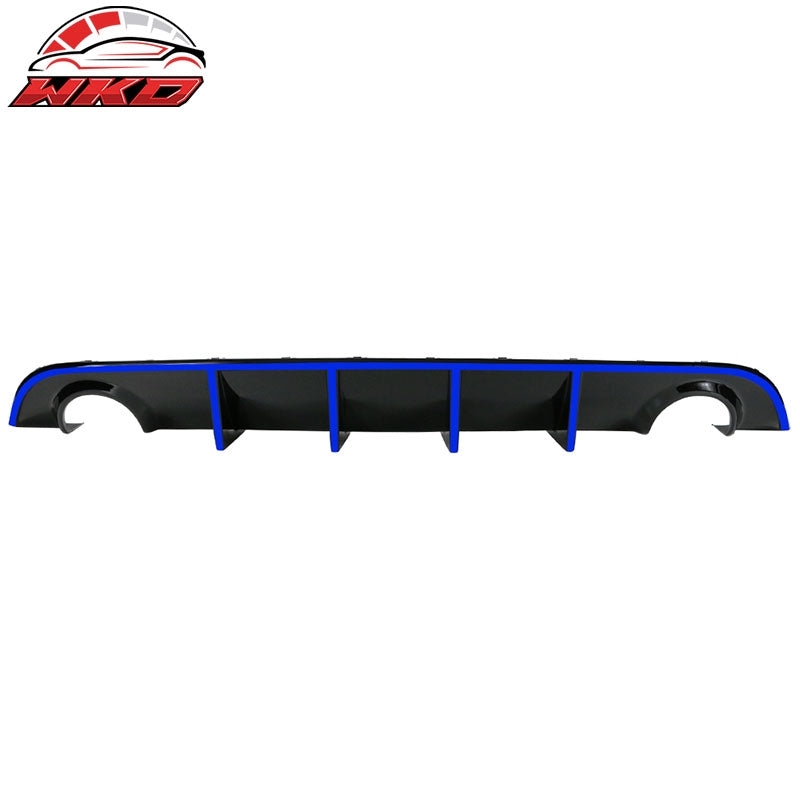 Fits 15-23 Dodge Charger SRT V3 Style Rear Diffuser with Blue Reflective Tape