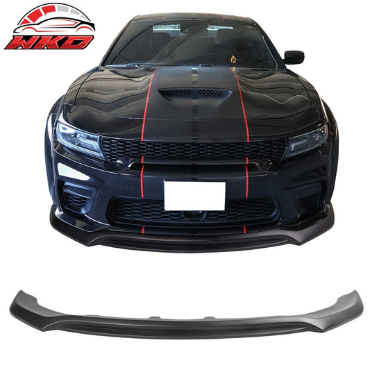 Wholesale 20-23 Dodge Charger SRT Widebody IKON V3 Matte Black Front Bumper Lip - PP