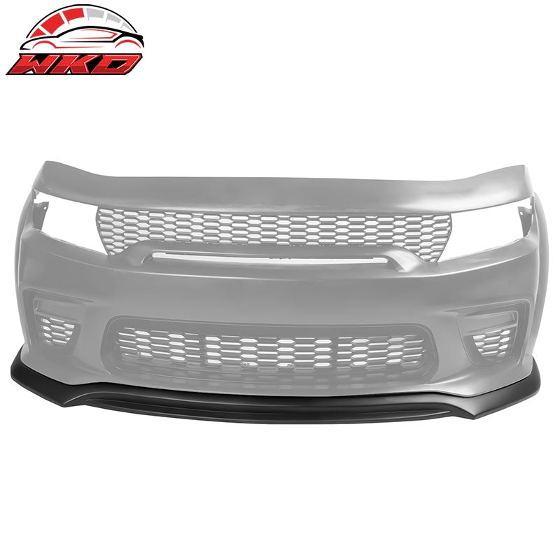 Fits 20-23 Dodge Charger SRT Widebody IKON V3 Matte Black Front Bumper Lip - PP