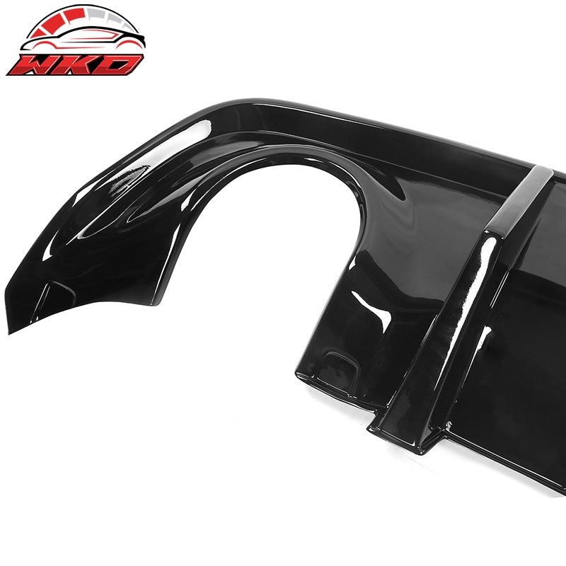 Fits 20-23 Dodge Charger Widebody IKON Style Rear Diffuser W/LED PP Gloss Black