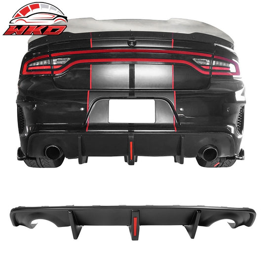 Wholesale 20-23 Dodge Charger Widebody IKON Style Rear Diffuser W/LED PP Matte Black