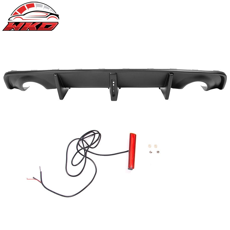 Fits 20-23 Dodge Charger Widebody IKON Style Rear Diffuser W/LED PP Matte Black