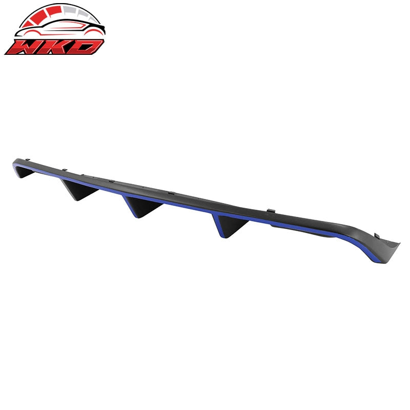 Fits 12-14 Dodge Charger SRT8 OE Style Rear Lip Diffuser w/ Blue Reflective Tape