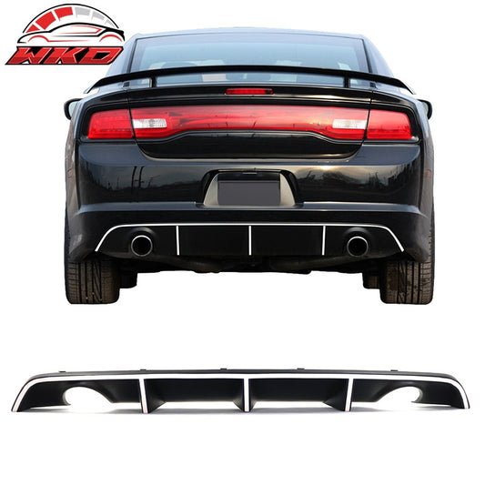 Wholesale 12-14 Dodge Charger SRT8 OE Style Rear Lip Diffuser w/ White Reflective Tape