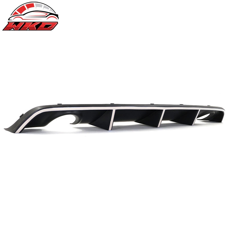 For 12-14 Dodge Charger SRT8 OE Style Rear Lip Diffuser w/ White Reflective Tape