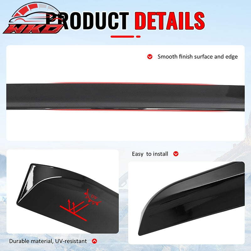 Fits 11-23 Dodge Charger Sedan Gloss Black Roof Spoiler Rear Window Wing Lip ABS