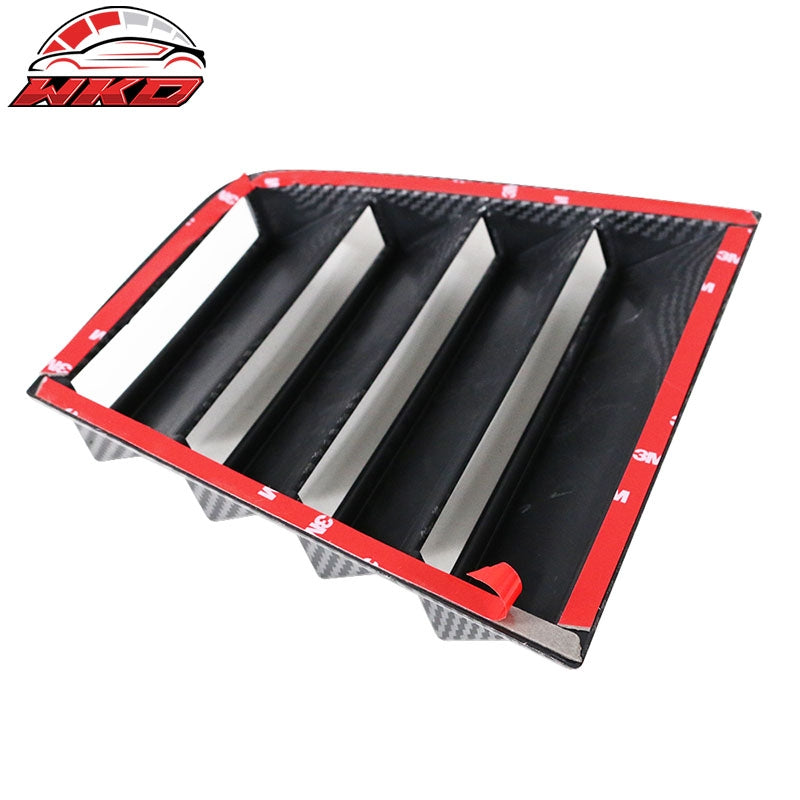 Fits 11-23 Dodge Charger V1 Style Side Window Scoop Louver Carbon Fiber Print