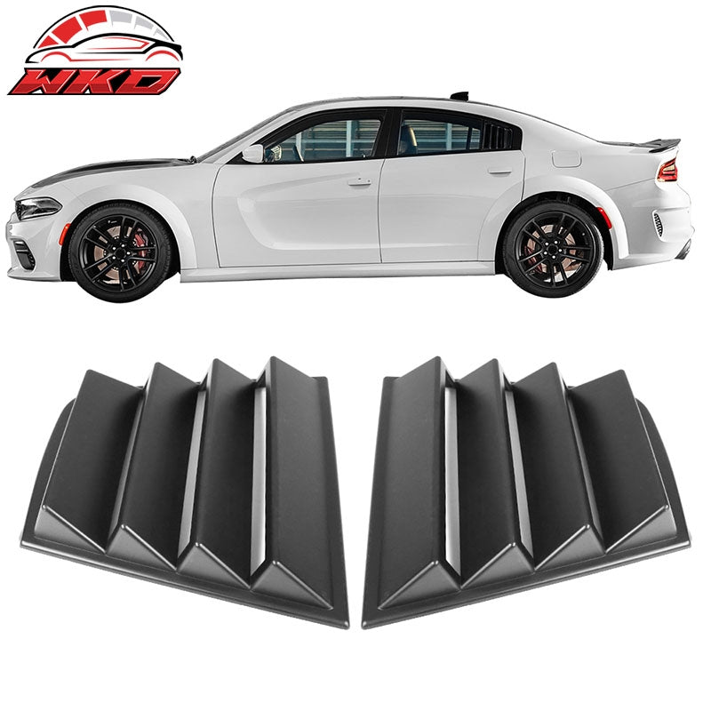 Wholesale 11-23 Dodge Charger V1 Style Side Window Scoop Louver Cover Matte Black PP