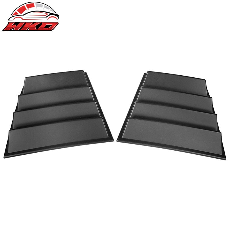 Fits 11-23 Dodge Charger V1 Style Side Window Scoop Louver Cover Matte Black PP