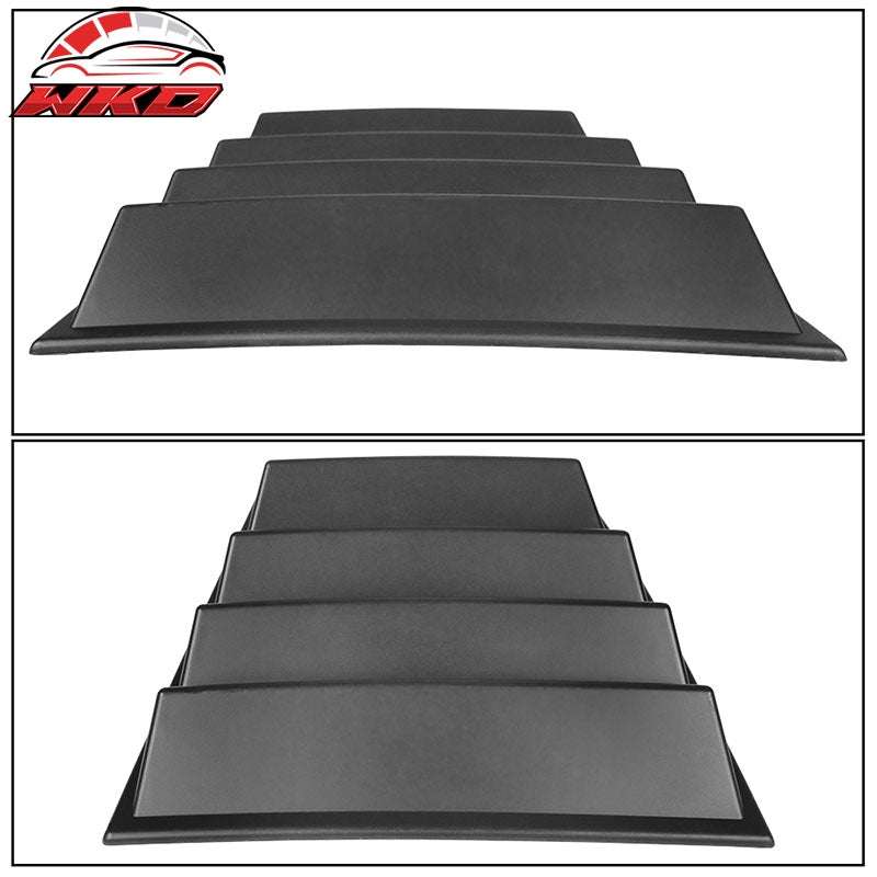 Fits 11-23 Dodge Charger V1 Style Side Window Scoop Louver Cover Matte Black PP