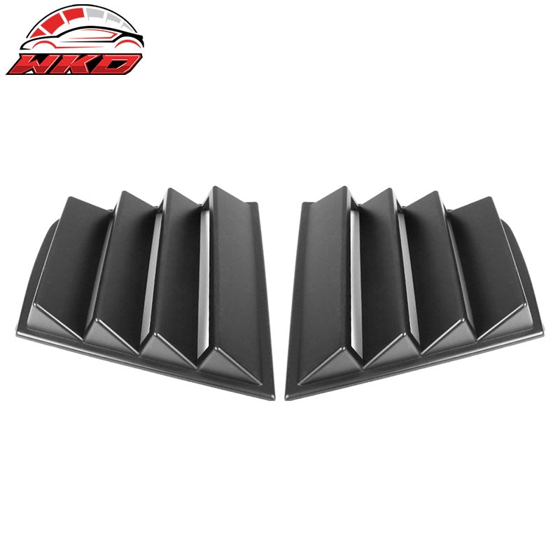 Fits 11-23 Dodge Charger V1 Style Side Window Scoop Louver Cover Matte Black PP