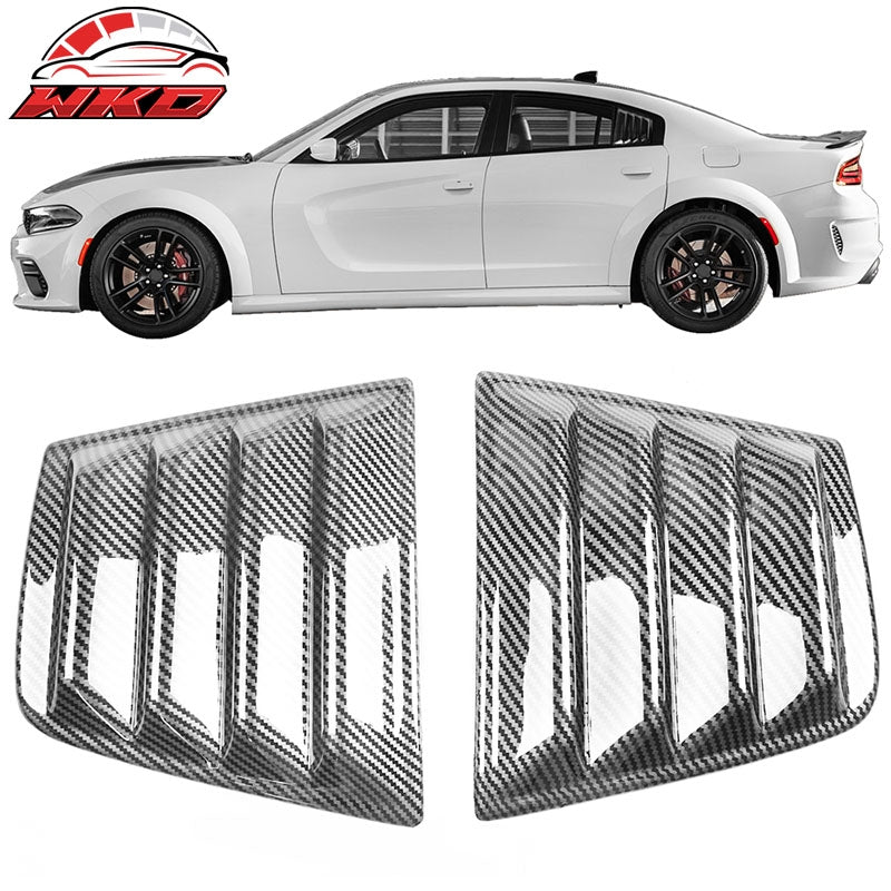Wholesale 11-23 Dodge Charger V2 Style 2PCS Side Window Louvers PP Carbon Fiber Print