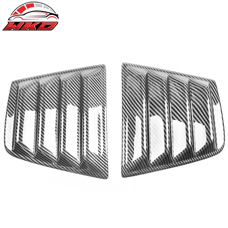 Fits 11-23 Dodge Charger V2 Style 2PCS Side Window Louvers PP Carbon Fiber Print