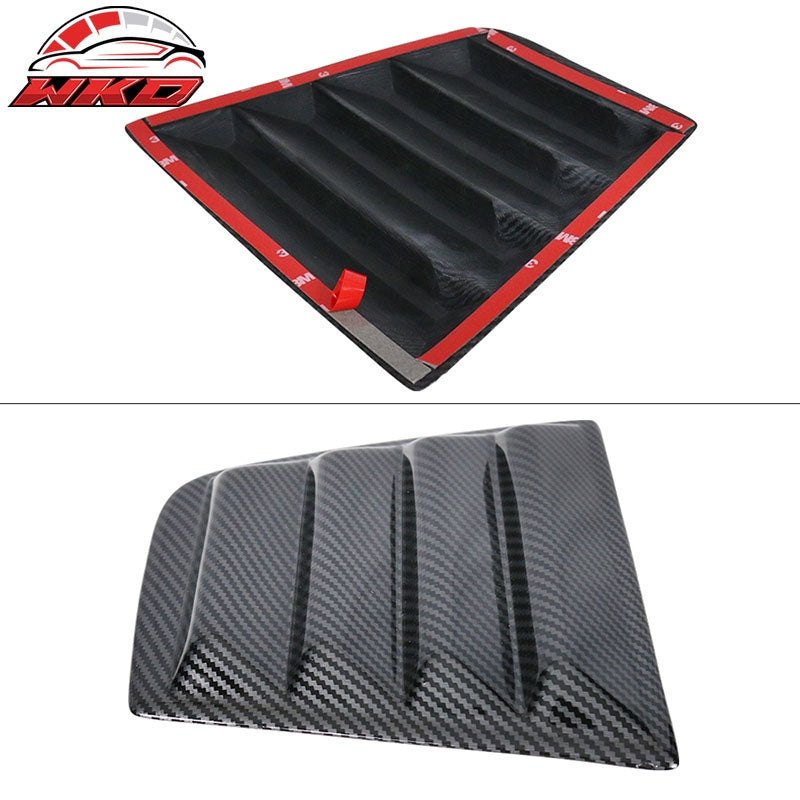 Fits 11-23 Dodge Charger V2 Style 2PCS Side Window Louvers PP Carbon Fiber Print